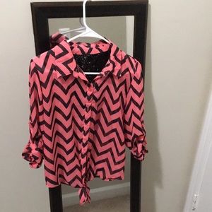 Chevron blouse / multicolored